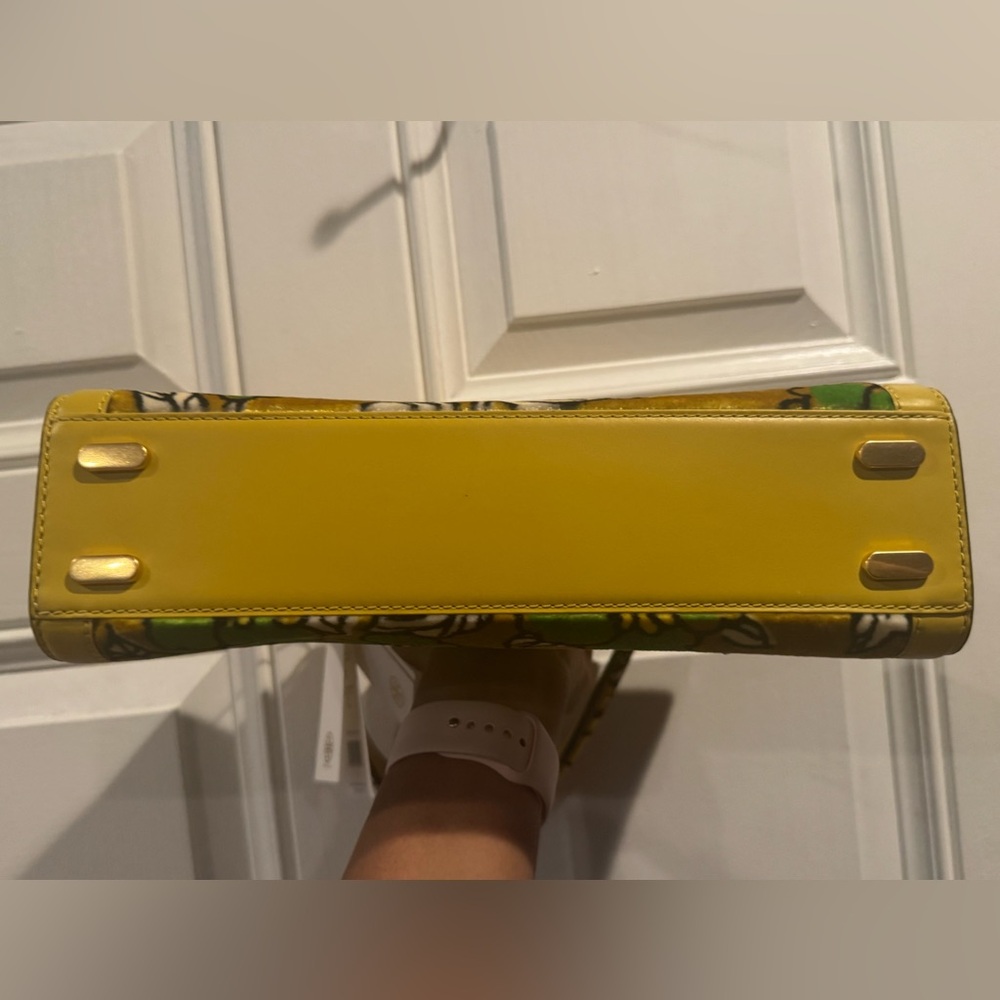 Tory Burch Yellow Floral Satchel - Picture 4 of 9
